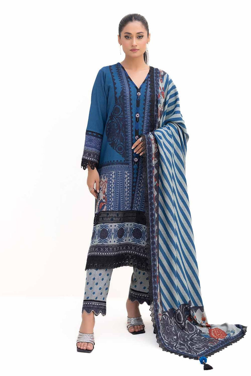 DH-42009 - 3 Pc Unstitched Printed - Gul Ahmed