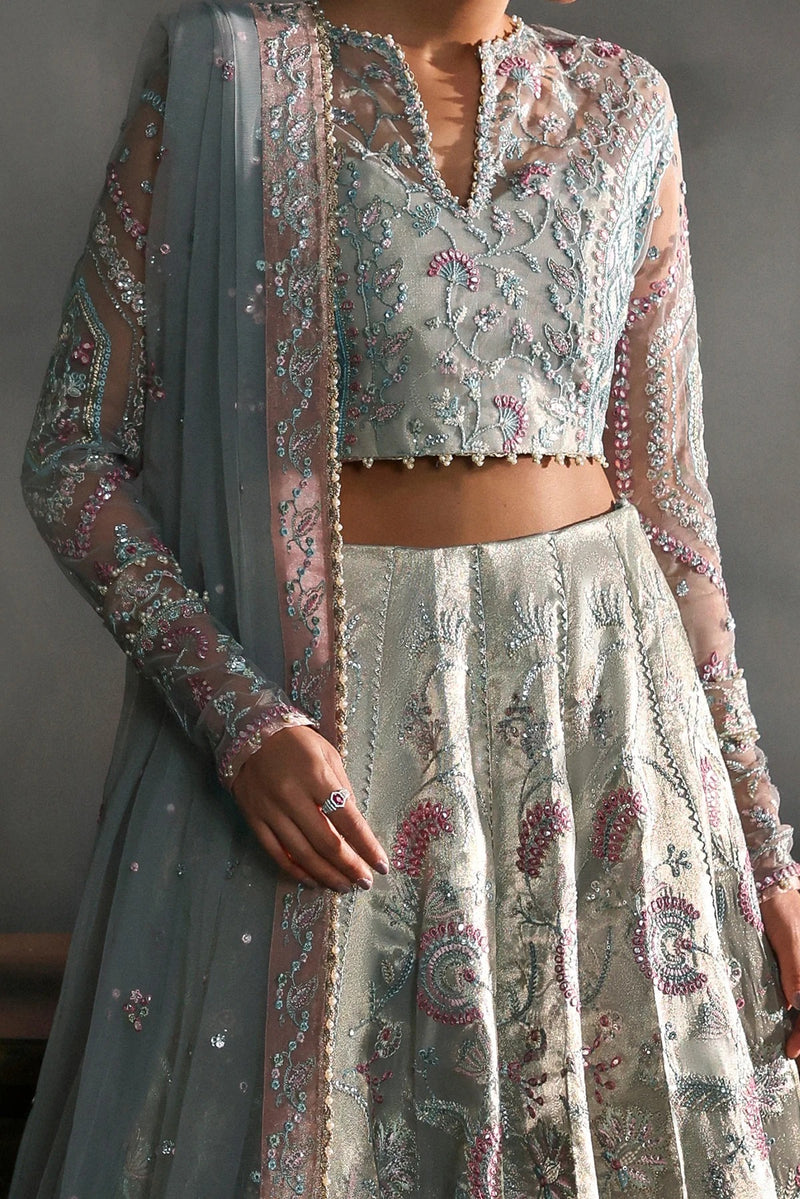 Elanora - La Fuchsia Festive Unstitched - Afrozeh