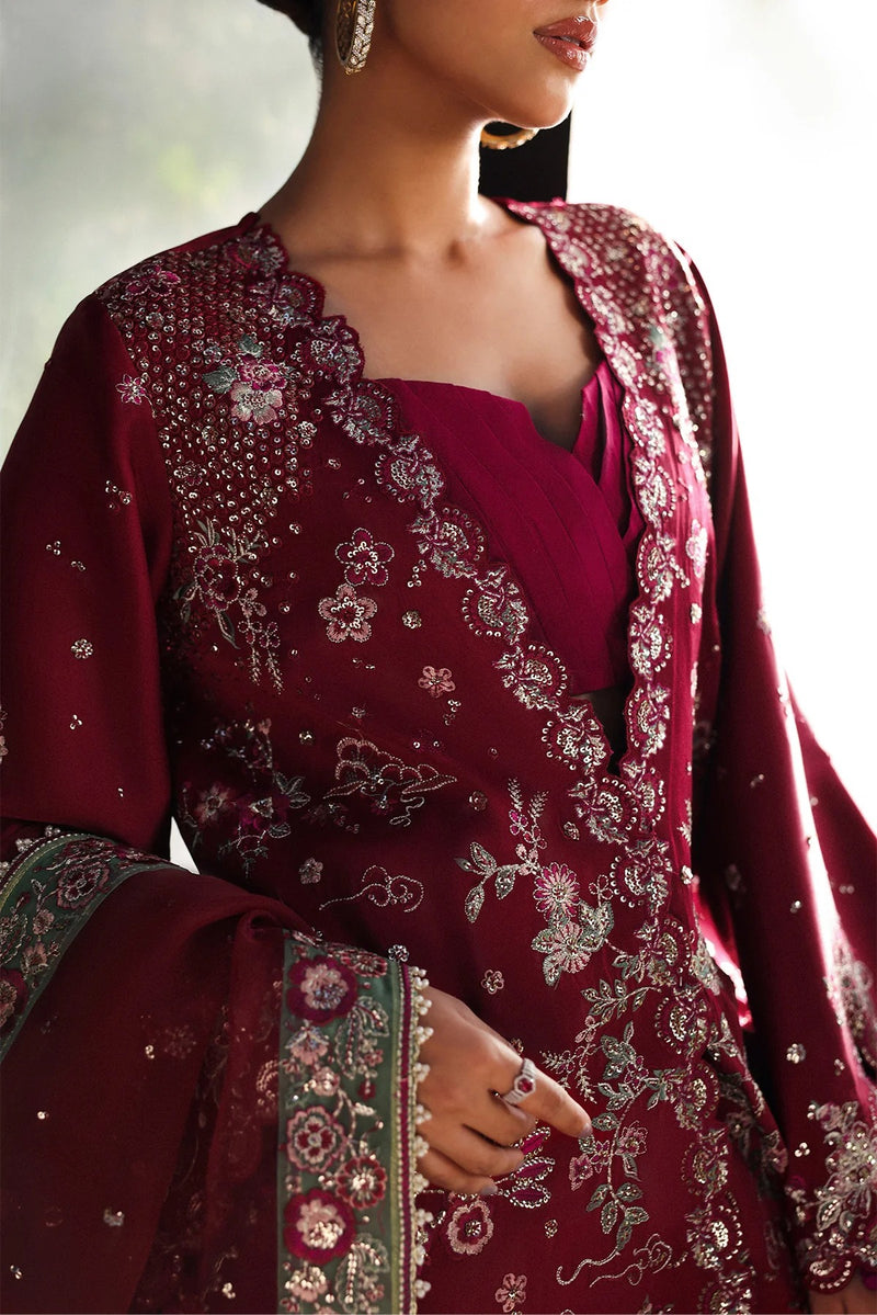 Yalira  - La Fuchsia Festive Unstitched - Afrozeh