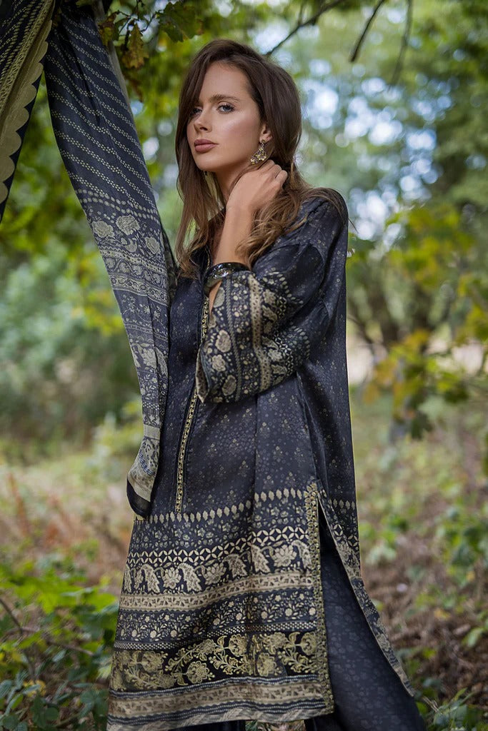 D 05 - Silk Satin Unstitched - Sobia Nazir