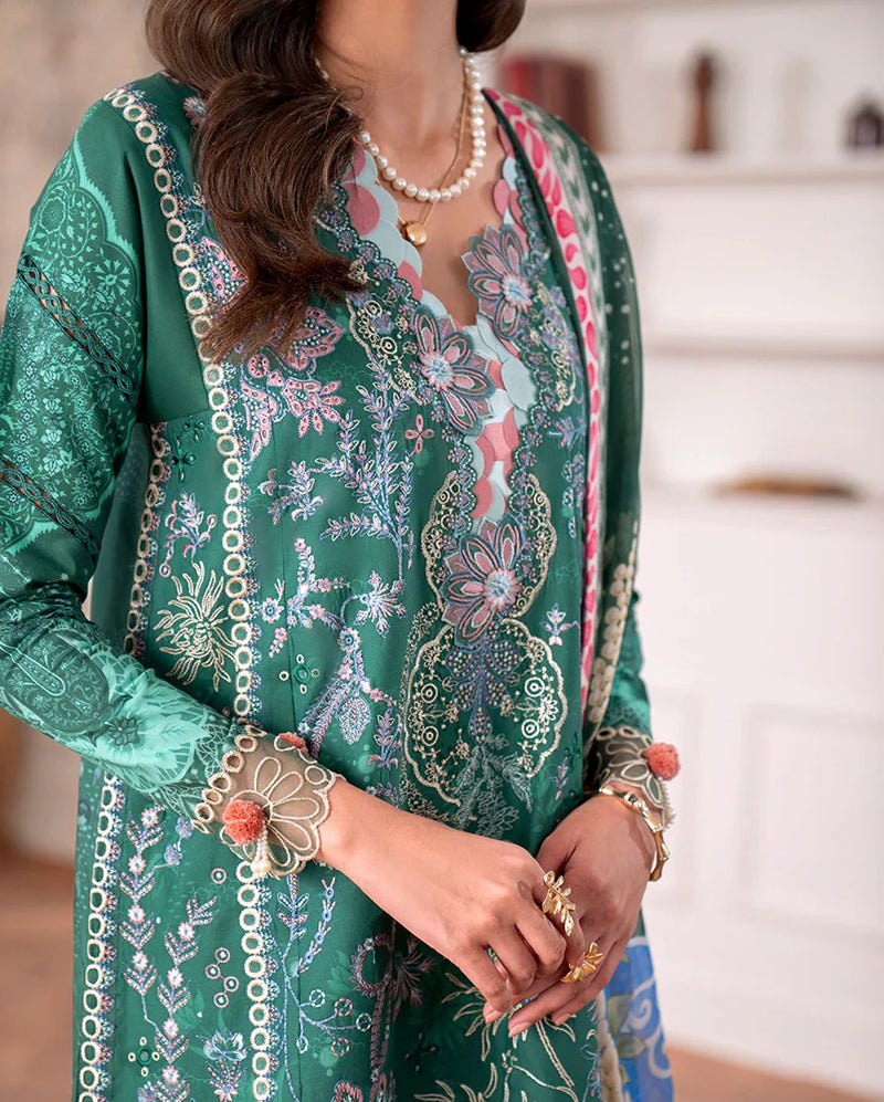 Maham 3B - Aezel Embroidered Cambric - Roheenaz