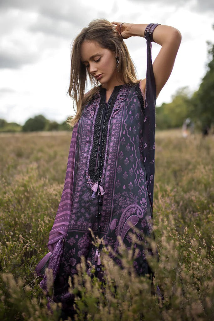 D 08 - Silk Satin Unstitched - Sobia Nazir