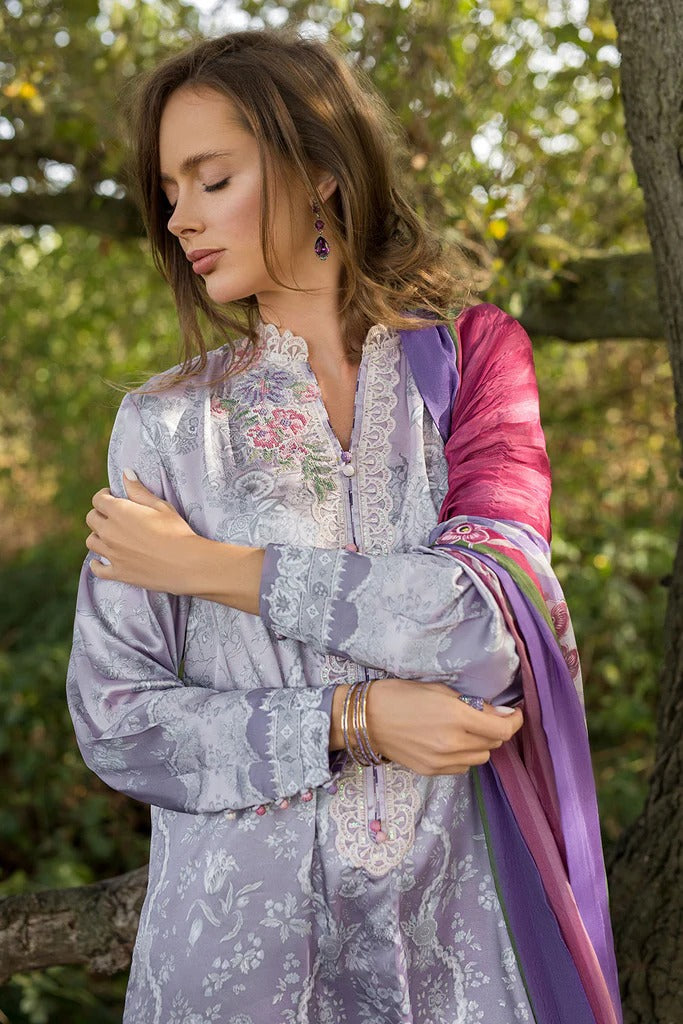 D 01 - Silk Satin Unstitched - Sobia Nazir
