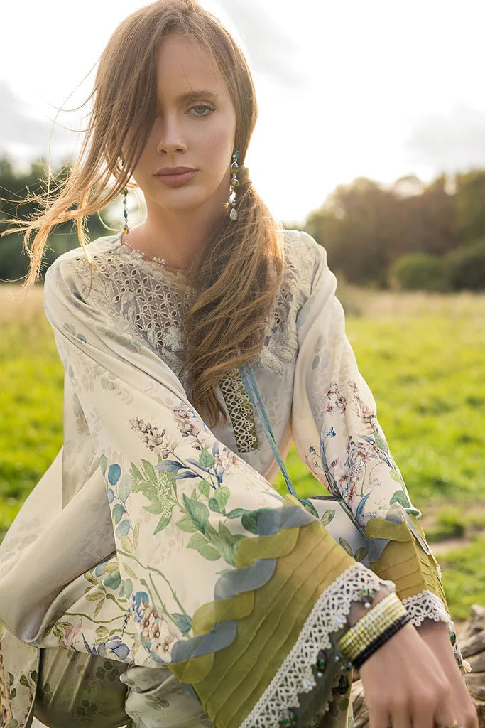 D 07 - Silk Satin Unstitched - Sobia Nazir