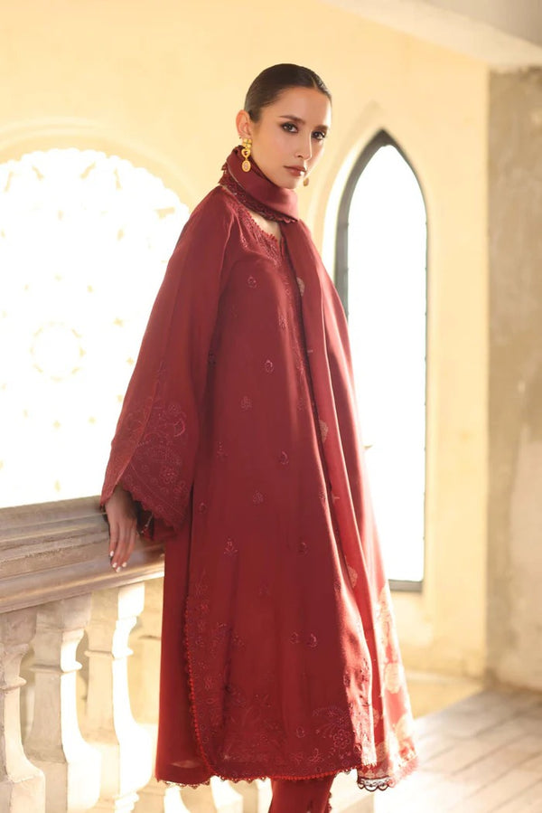 D9 - B - Noor Winter Embroidered Printkhaas - Noor by Sadia Asad