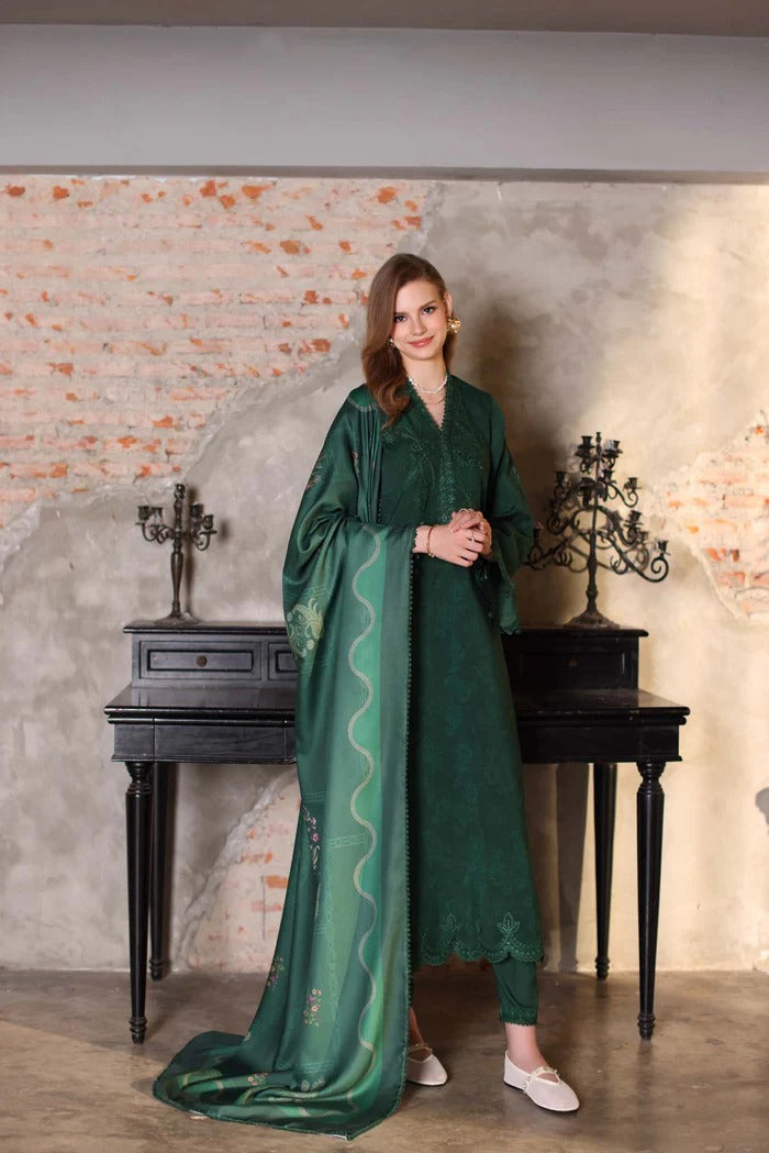 D3 - A - Noor Winter Embroidered Printkhaas - Noor by Sadia Asad