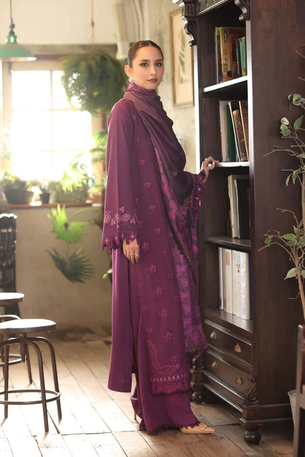 D8 - B - Noor Winter Embroidered Printkhaas - Noor by Sadia Asad