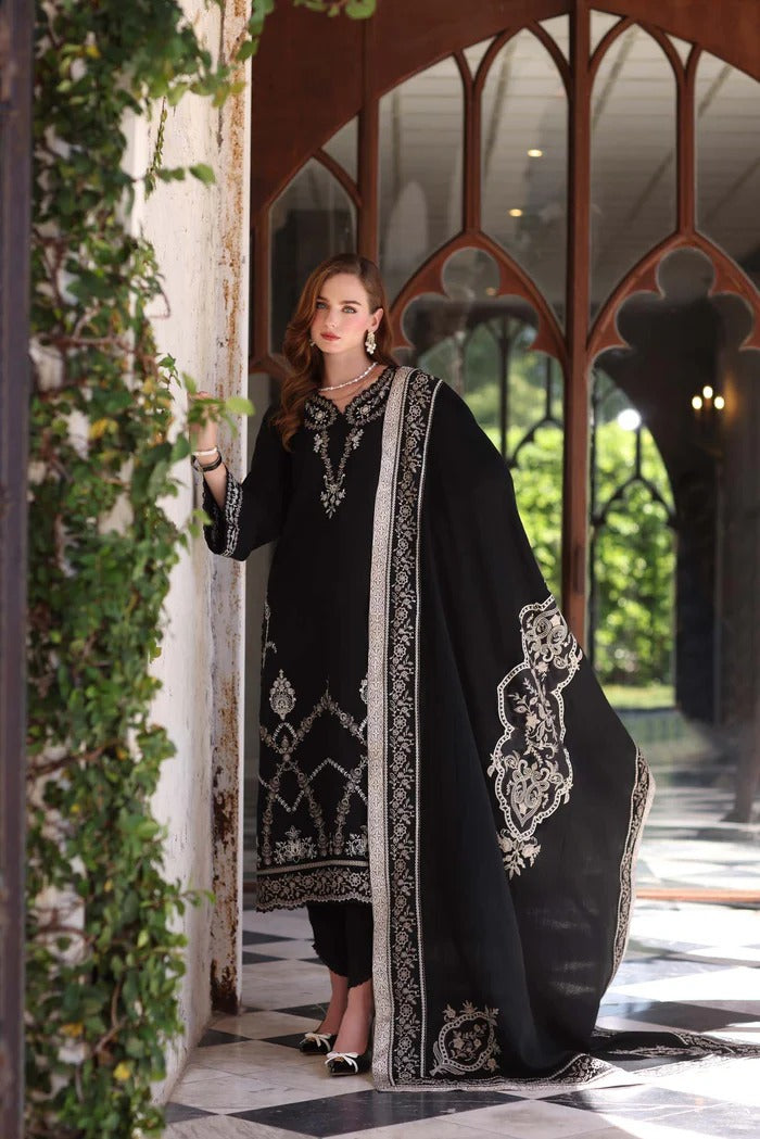 Obsidian - Noor Winter Pashmina Shawls - Noor by Saadia Asad