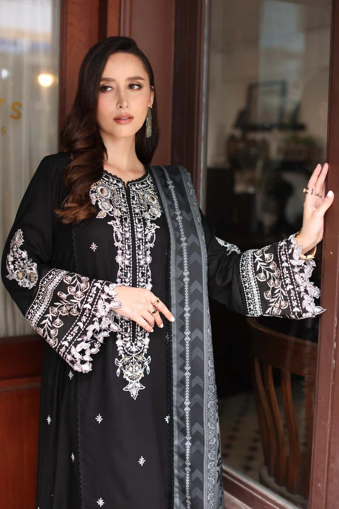 D10 - A - Noor Winter Embroidered Printkhaas - Noor by Sadia Asad