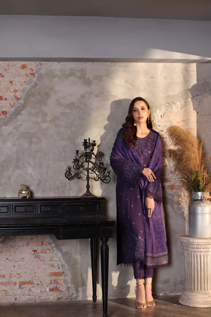 D2 - A - Noor Winter Embroidered Printkhaas - Noor by Sadia Asad