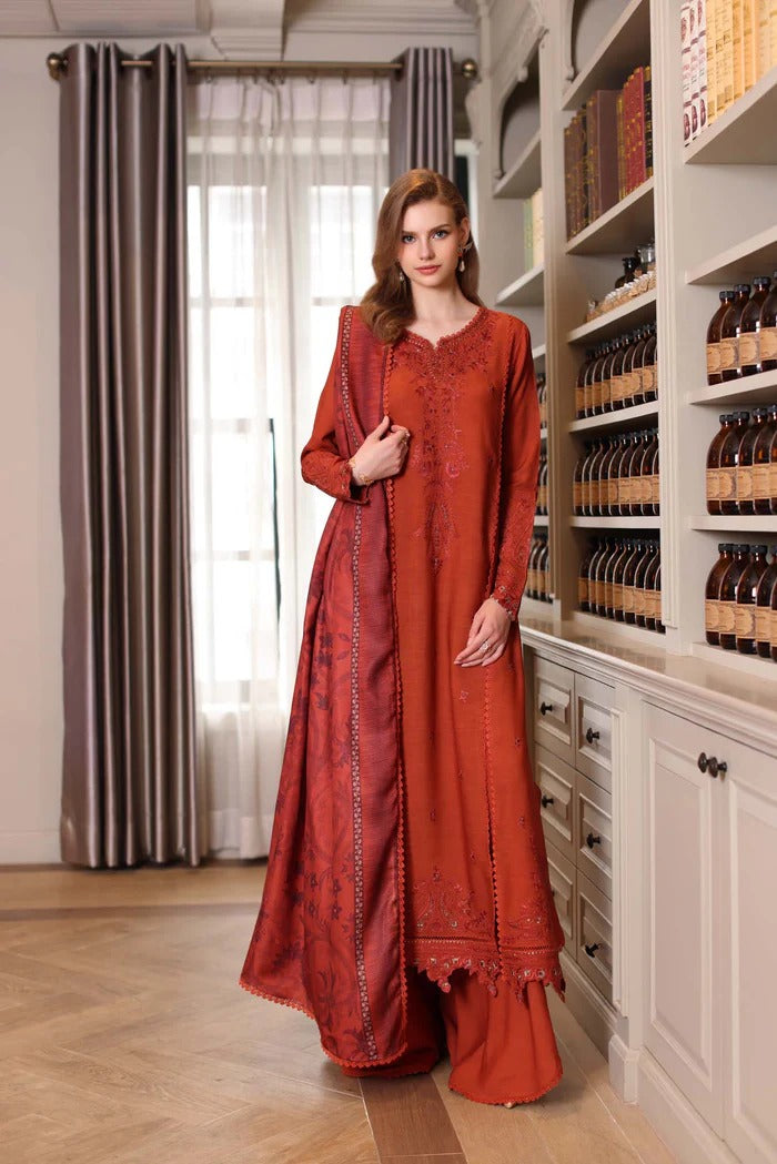 D5 - A - Noor Winter Embroidered Printkhaas - Noor by Sadia Asad