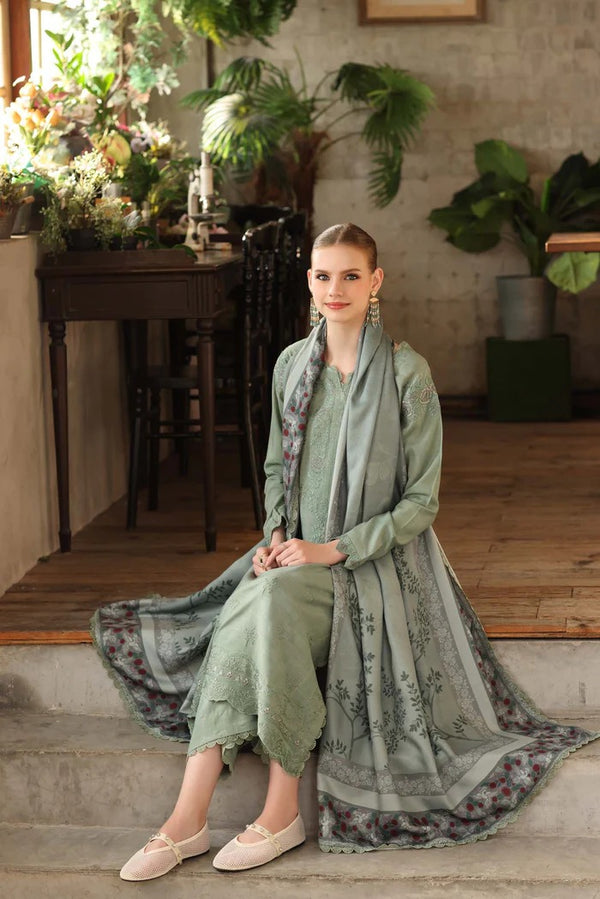 D8 - A - Noor Winter Embroidered Printkhaas - Noor by Sadia Asad
