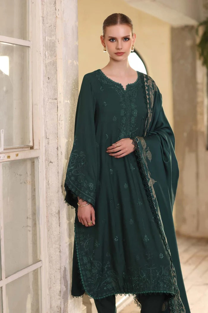 D9 - A - Noor Winter Embroidered Printkhaas - Noor by Sadia Asad