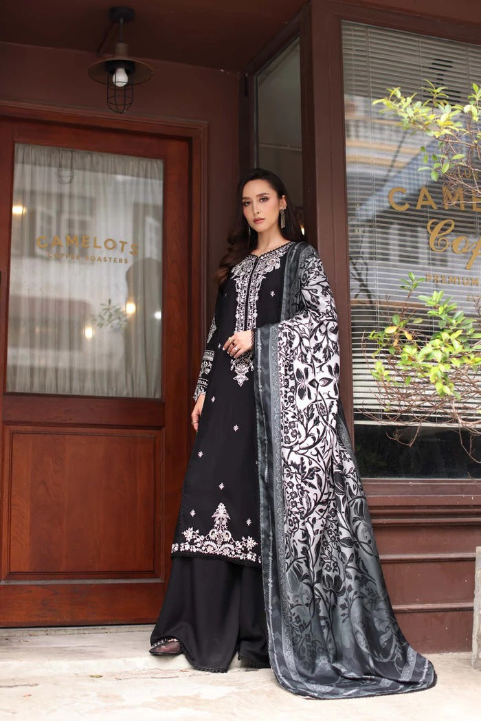D10 - A - Noor Winter Embroidered Printkhaas - Noor by Sadia Asad