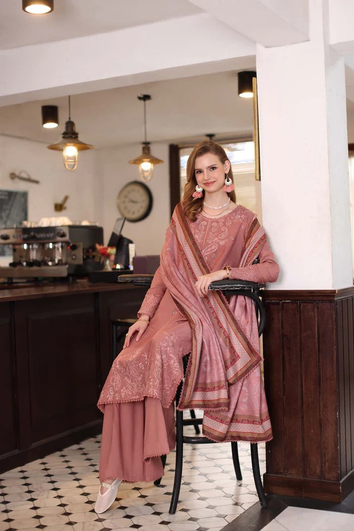 D2 - B - Noor Winter Embroidered Printkhaas - Noor by Sadia Asad