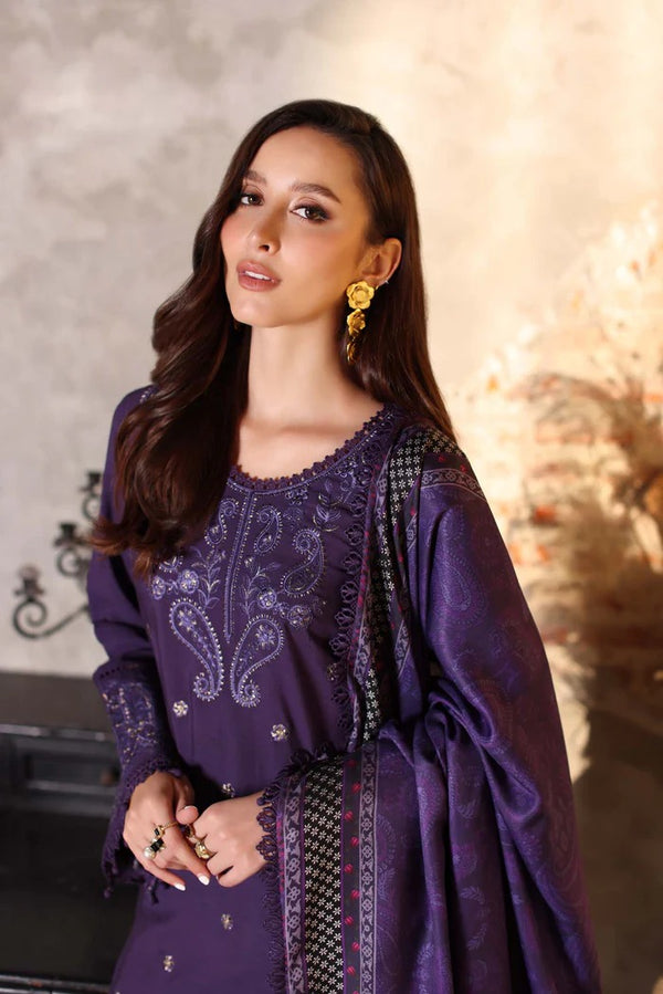 D2 - A - Noor Winter Embroidered Printkhaas - Noor by Sadia Asad