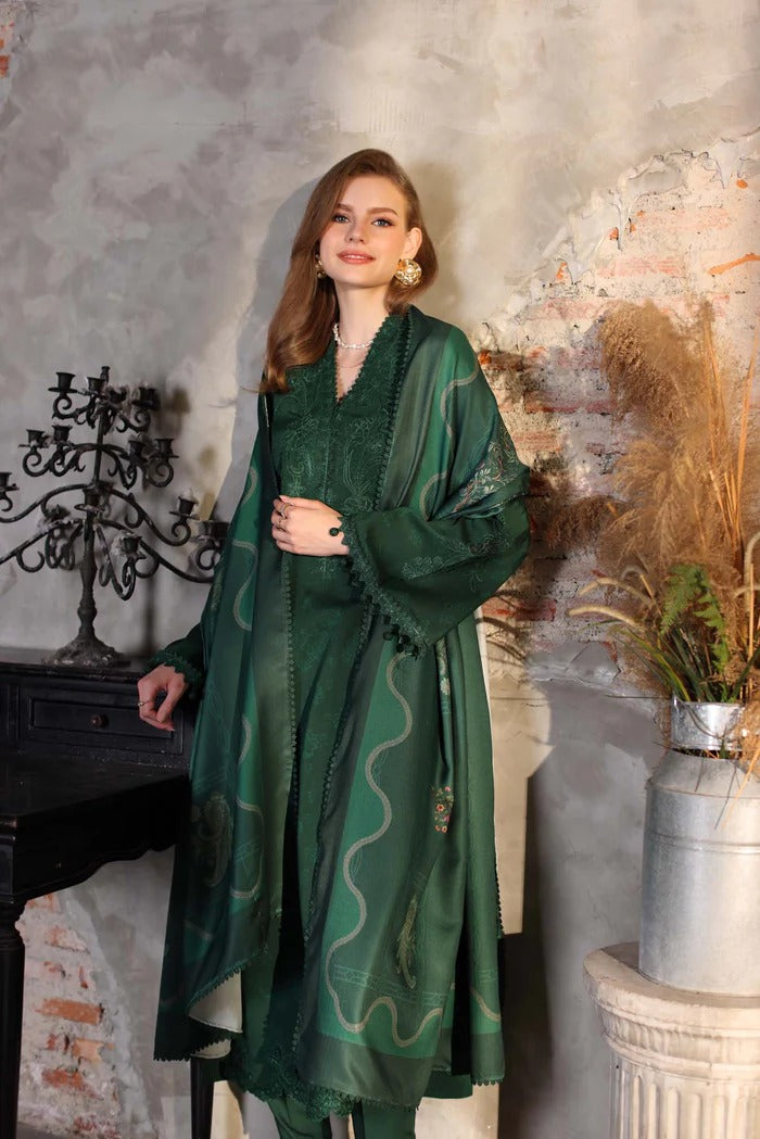 D3 - A - Noor Winter Embroidered Printkhaas - Noor by Sadia Asad