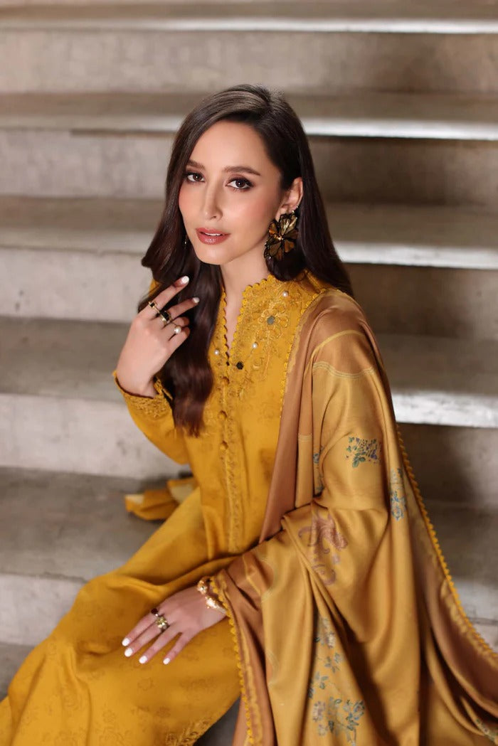 D3 - B - Noor Winter Embroidered Printkhaas - Noor by Sadia Asad