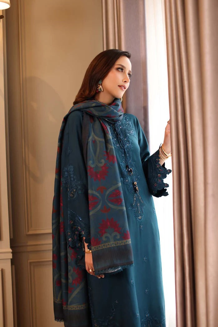 D5 - B - Noor Winter Embroidered Printkhaas - Noor by Sadia Asad