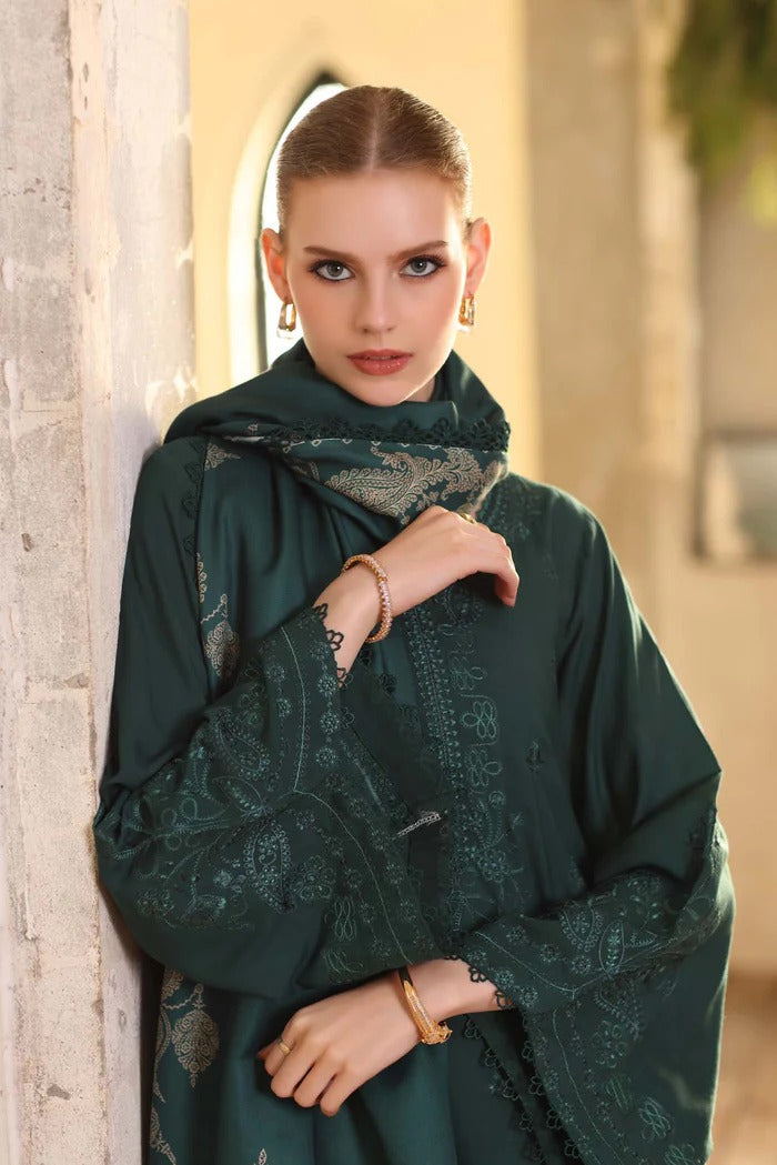 D9 - A - Noor Winter Embroidered Printkhaas - Noor by Sadia Asad