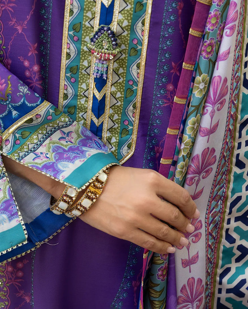 Cosmic Spindle - Nirvana Printed Silk - Mushq Hemline