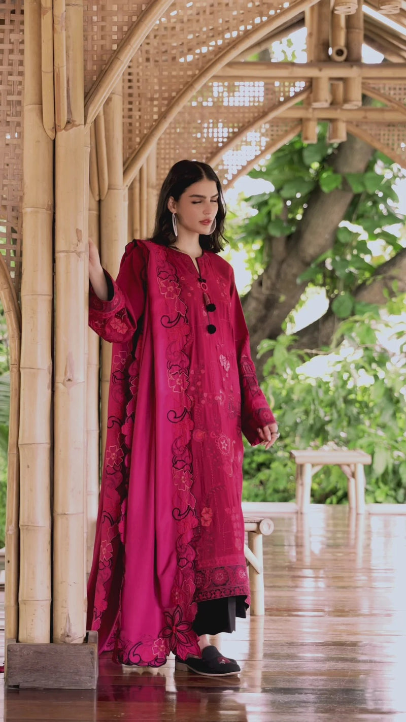 Daling Bloom - Symphony Karandi Unstitched - Mushq Hemline