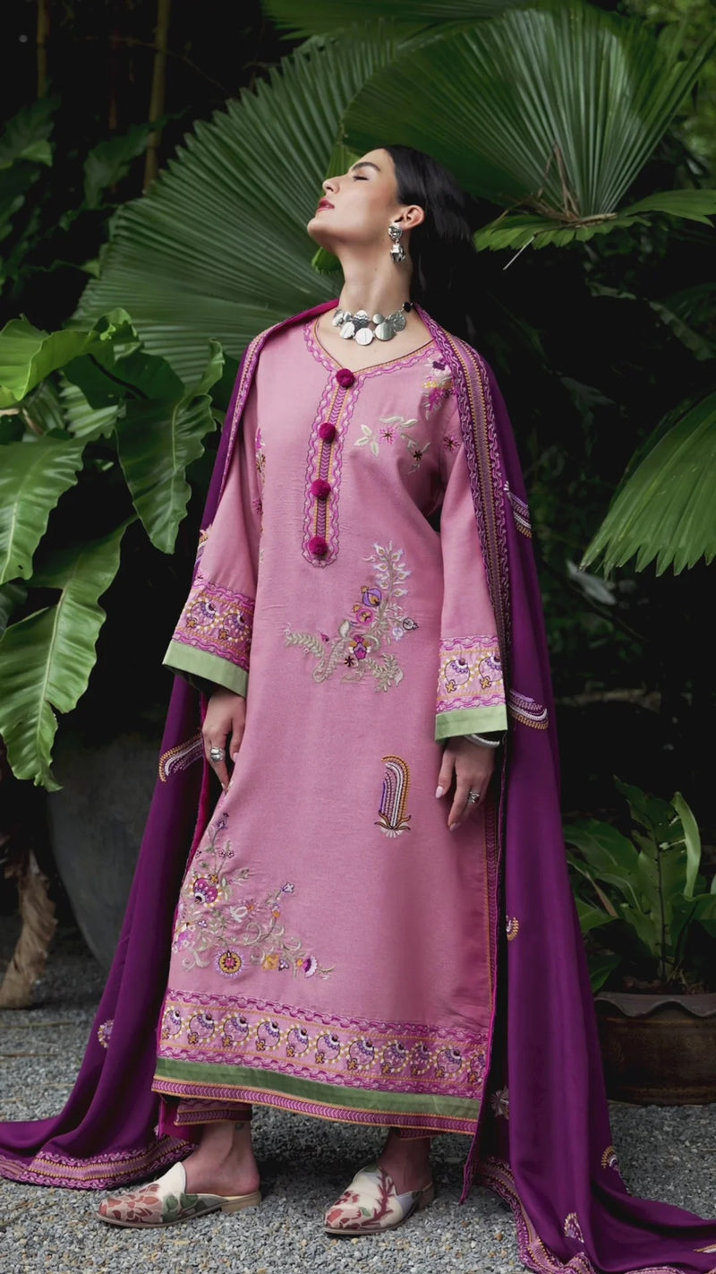 Opal Gleam - Symphony Karandi Unstitched - Mushq Hemline