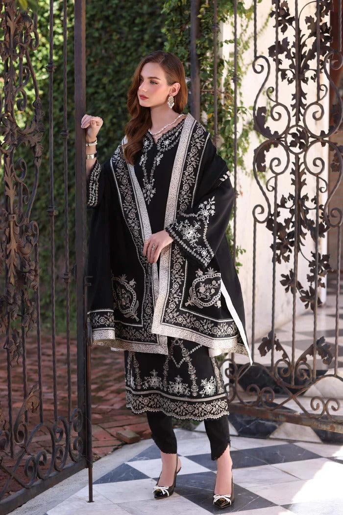 Obsidian - Noor Winter Pashmina Shawls - Noor by Saadia Asad