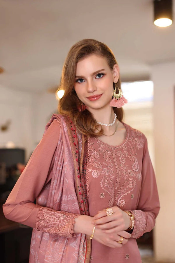 D2 - B - Noor Winter Embroidered Printkhaas - Noor by Sadia Asad