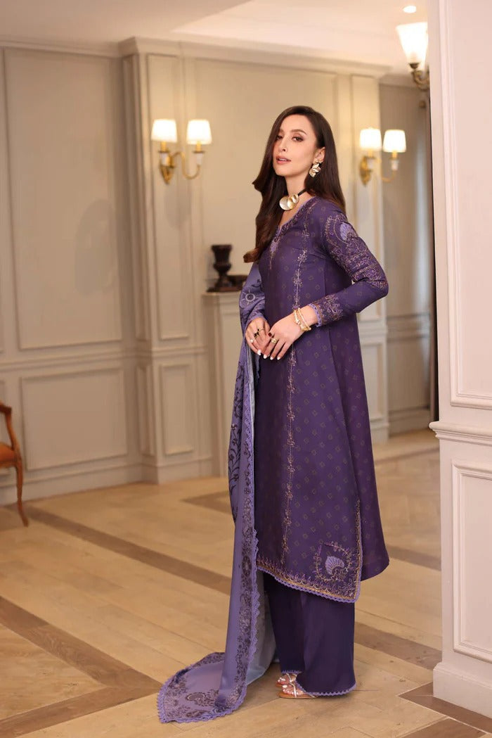 D6 - B - Noor Winter Embroidered Printkhaas - Noor by Sadia Asad