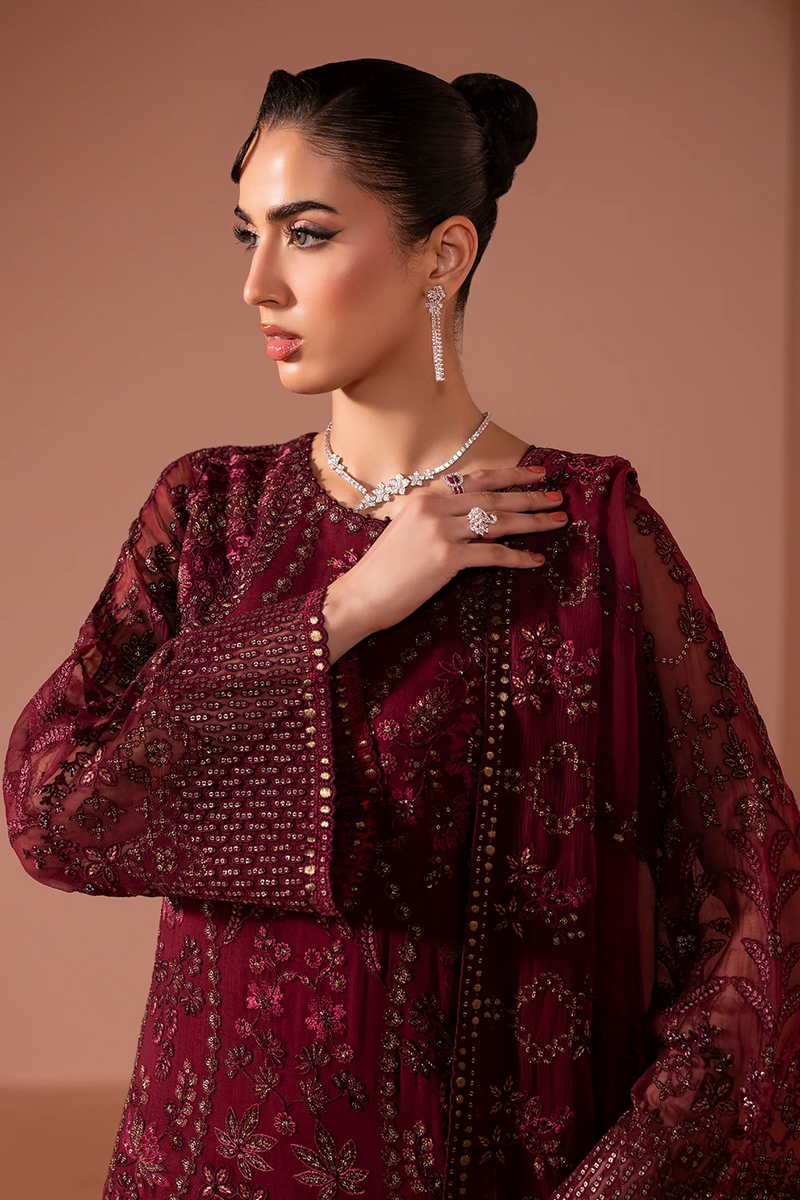 Rosewood Wine - Murrawat Luxury Chiffon - Lavish