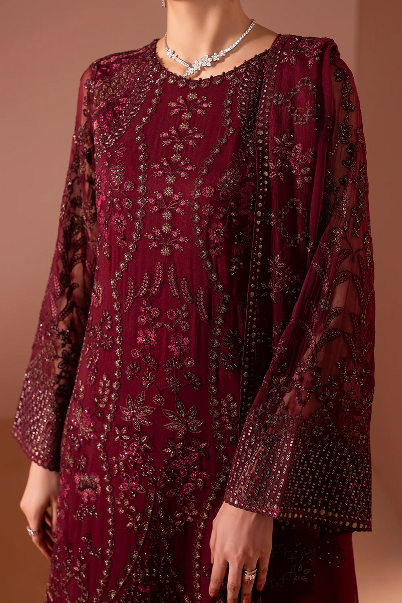Rosewood Wine - Murrawat Luxury Chiffon - Lavish