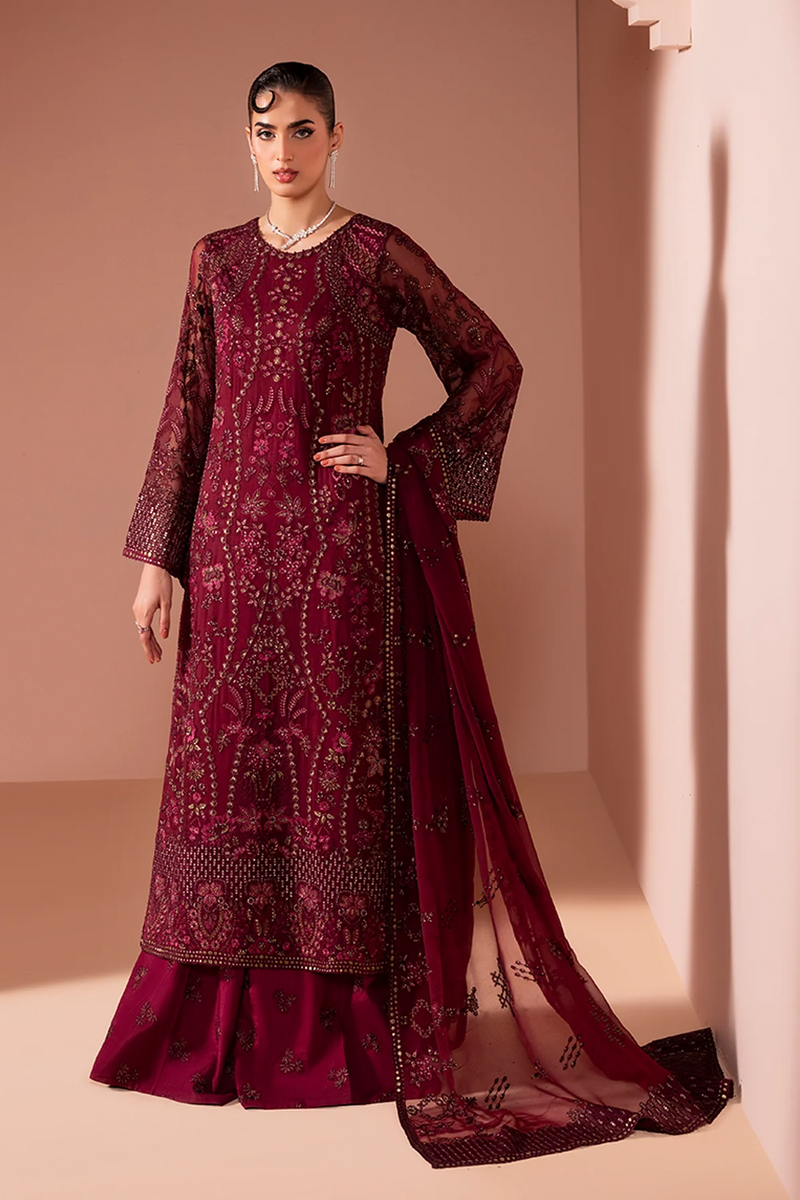 Rosewood Wine - Murrawat Luxury Chiffon - Lavish