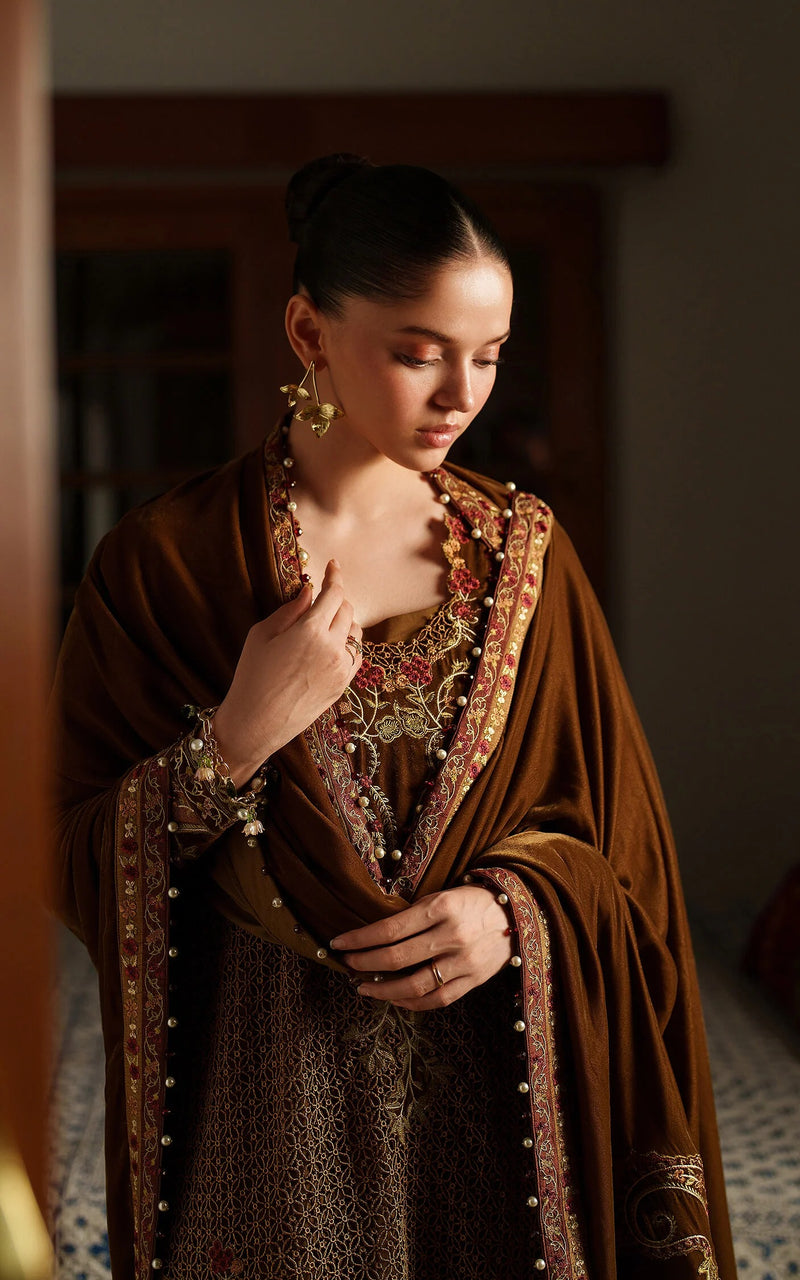 Cedar-08 - Pashmina Luxe Unstitched - Asifa & Nabeel