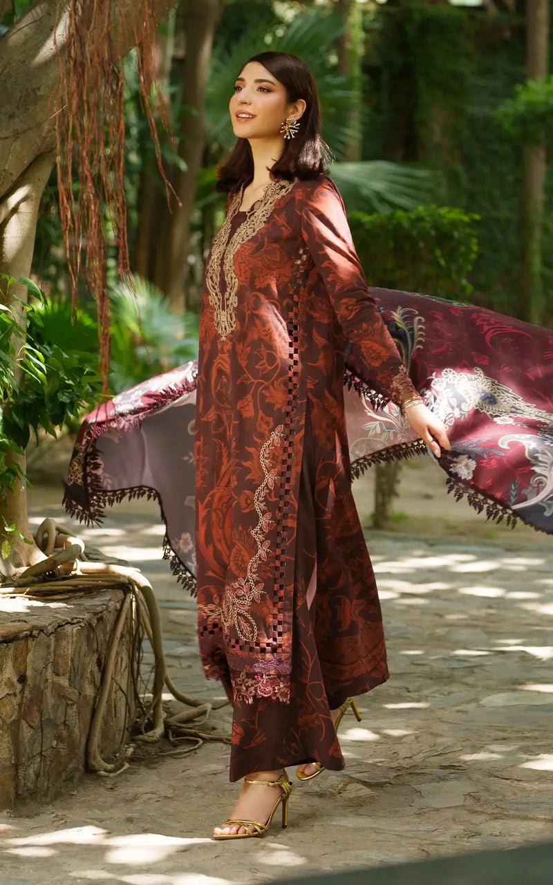 Crimson Chill - Meraki Winter Unstitched - Asifa & Nabeel