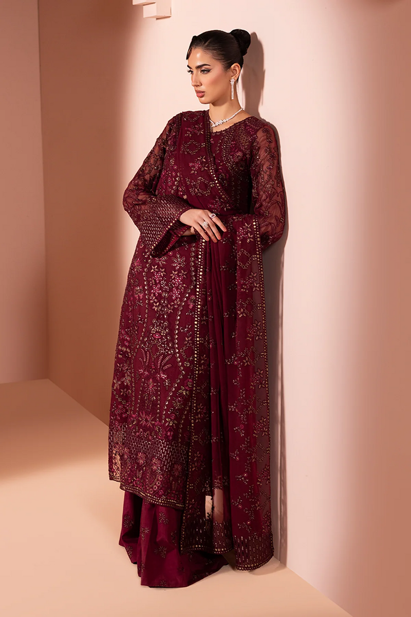 Rosewood Wine - Murrawat Luxury Chiffon - Lavish