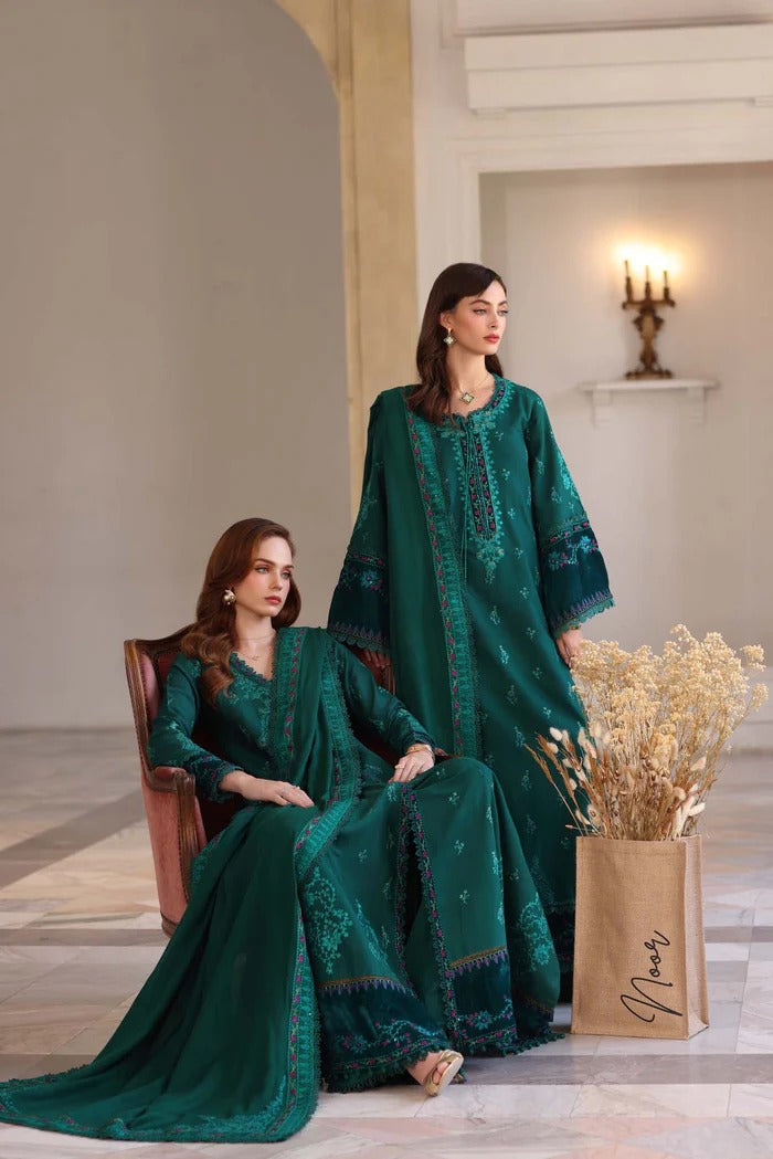 Emerald Reverie - Noor Winter Pashmina Shawls - Noor by Saadia Asad
