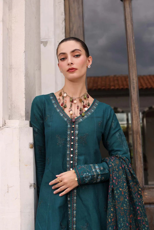 Teal Empress - Noor Winter Pashmina Shawls - Noor by Saadia Asad