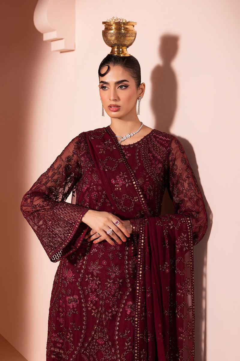 Rosewood Wine - Murrawat Luxury Chiffon - Lavish