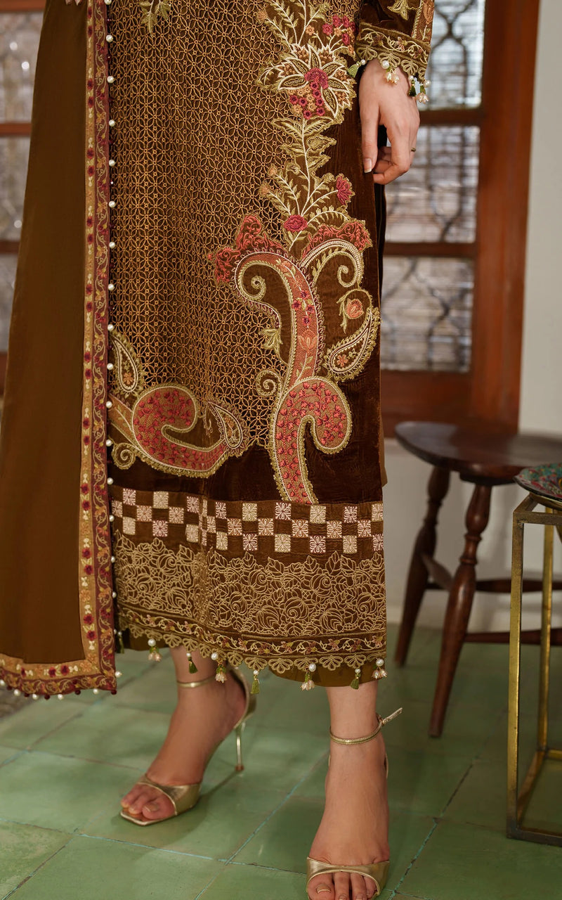 Cedar-08 - Pashmina Luxe Unstitched - Asifa & Nabeel