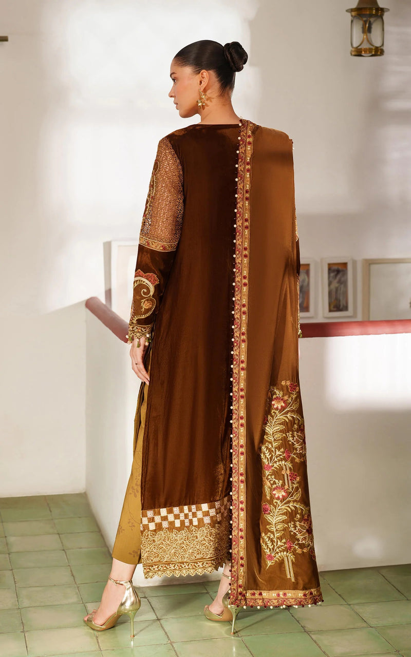 Cedar-08 - Pashmina Luxe Unstitched - Asifa & Nabeel