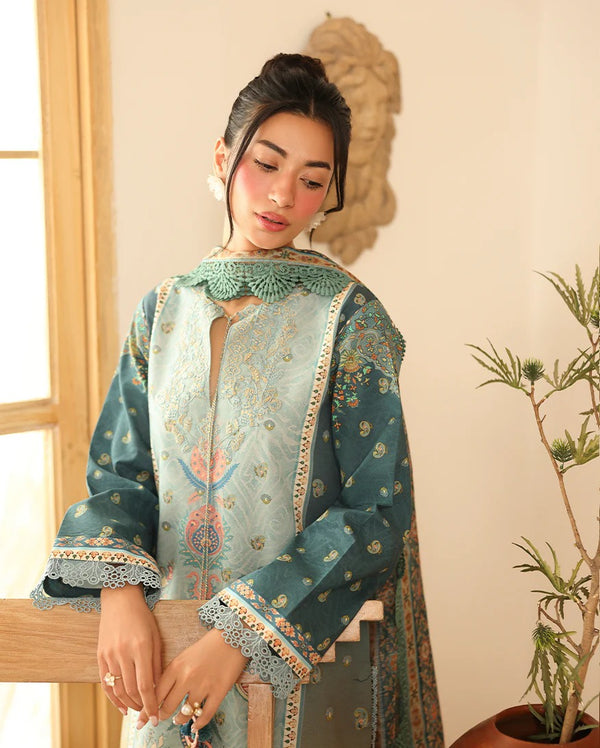 RNZ02B Shafia - Pareesa Printed Cambric - Roheenaz