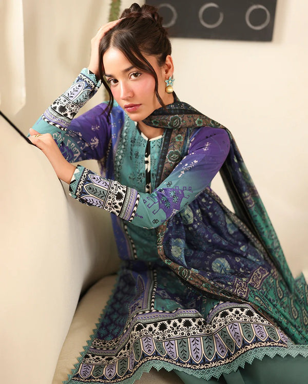 RNZ05B Fabeha - Pareesa Printed Cambric - Roheenaz
