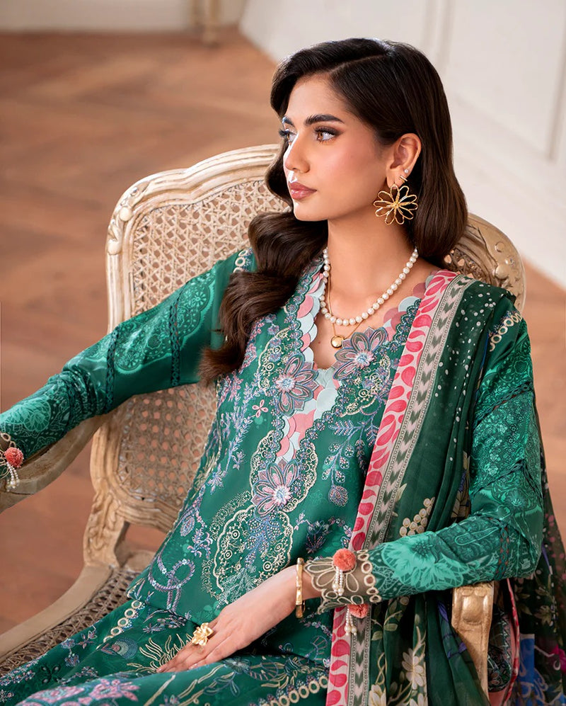 Maham 3B - Aezel Embroidered Cambric - Roheenaz