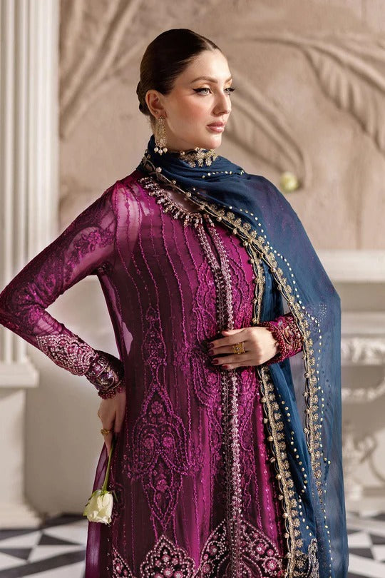 D02- Embroidered Chiffon Unstitched - Maria.B