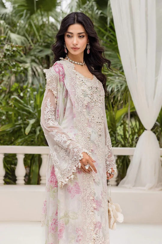 D01- Embroidered Chiffon Unstitched - Maria.B