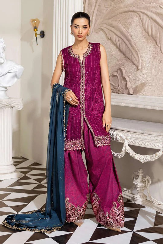 D02- Embroidered Chiffon Unstitched - Maria.B
