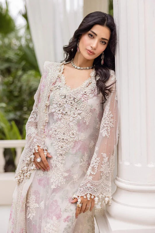 D01- Embroidered Chiffon Unstitched - Maria.B