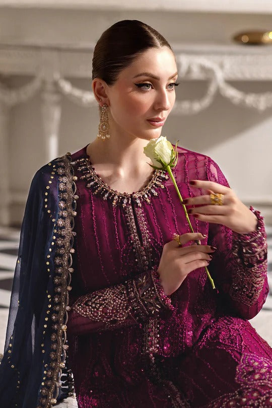 D02- Embroidered Chiffon Unstitched - Maria.B