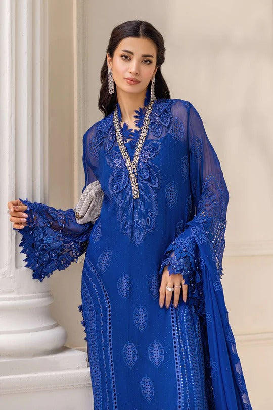 D03- Embroidered Chiffon Unstitched - Maria.B